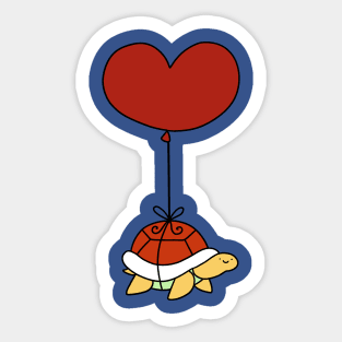 Heart Balloon Turtle Sticker